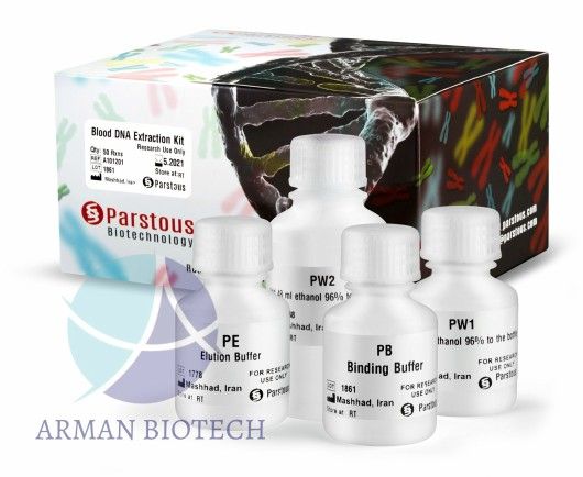 (پارس توس)Blood DNA Extraction kit- A101201- 50 Preps